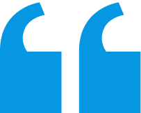 Blue quotation marks on black background.